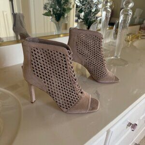 Vince Camuto Beige Suede Heels - never worn.